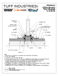 TD-12D-RailToDeckSurfaceWithPedistal TD-12-D-Rail To Deck Surface With Pedestal