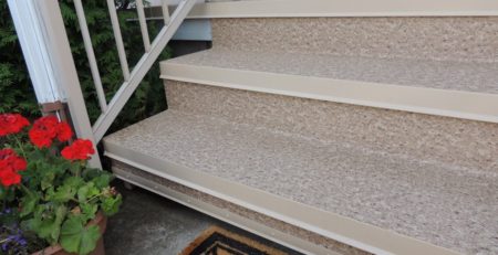 Tuff-Clad PVC Coated Flashing | Sandalwood - deck stairs installtion