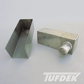 Aluminum Box Scupper for Tufdek PVC Membrane Installation