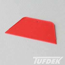 Red Plastic Adhesive Spreader for Vinyl Decking Installation