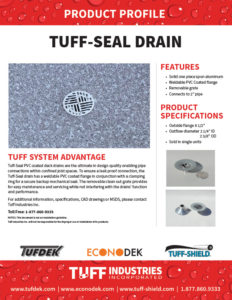 Tuff-Seal Drain product profile sheet