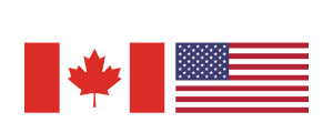 Canada & American flags