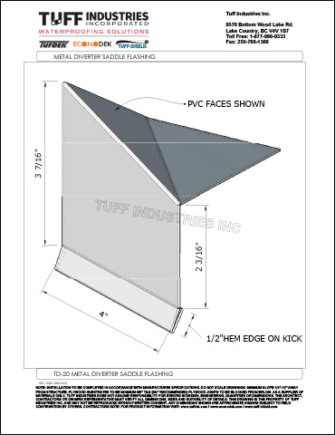 TD-20 PDF for Metal Diverter Saddle Flashing