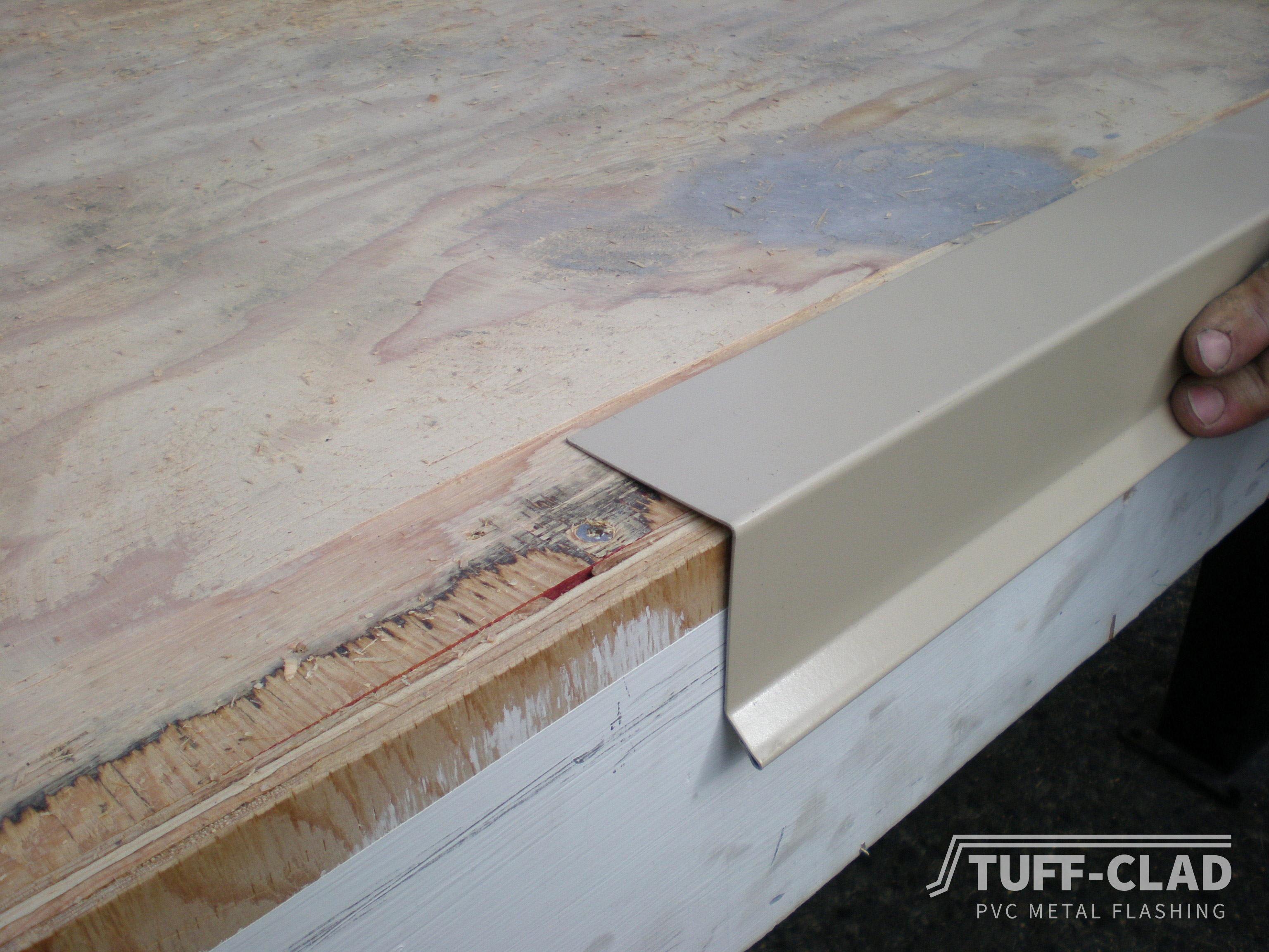 Tuff Clad PVC Metal Flashing for Vinyl Decking by Tufdek