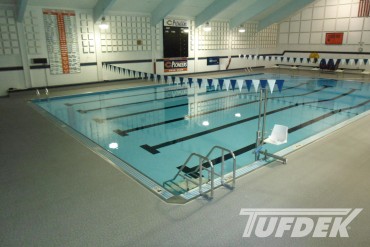 Tufdek-SupremeGraphiteUsedToWaterproofCommercialSwimmingPoolSurround Unique Deck Installation Photos