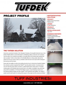 Tuff-ProjectProfile-HistoricHomeRoofDeckReplacement Project Profile-Historic Home Roof Deck Replacement