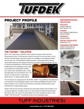 Tuff-ProjectProfile-NourseAuditoriumSanFancisco Project Profile - Nourse Auditorium