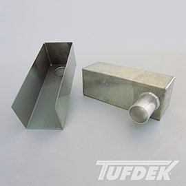 box_scupper Aluminum Box Scupper for Tufdek PVC Membrane Systems